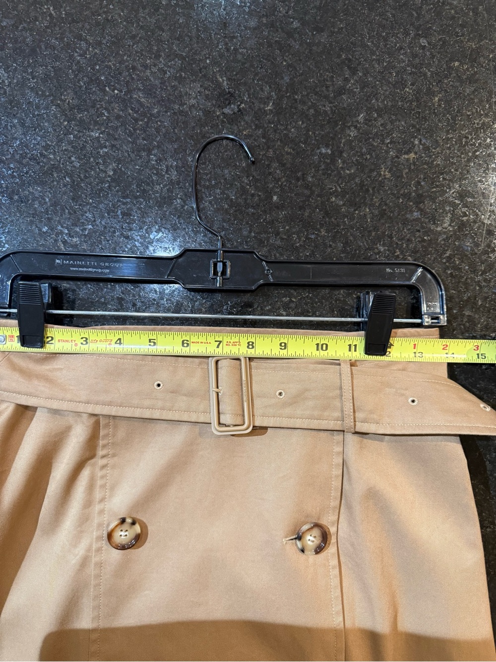 Burberry Camel A-Line Trench Skirt with Belt - Picture 6 of 15